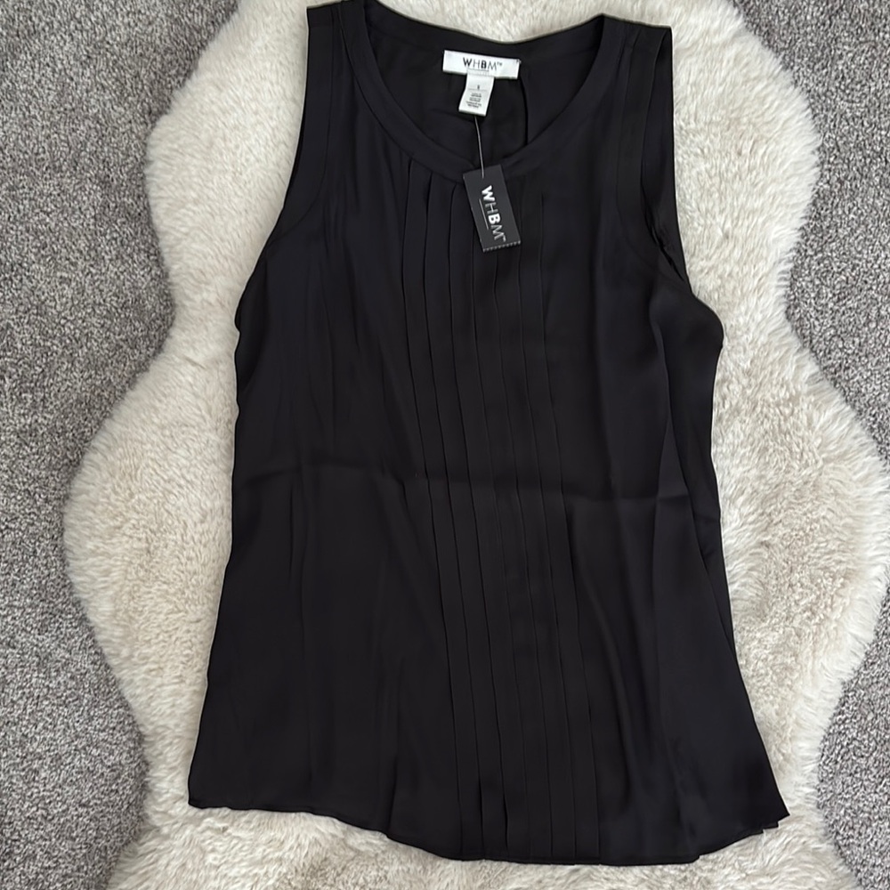 White House Black Market Black Sleeveless Top